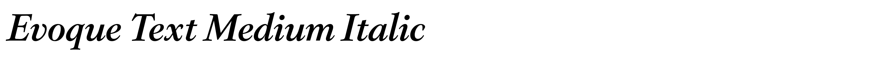 Evoque Text Medium Italic